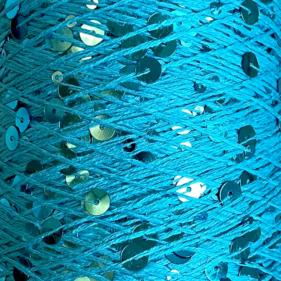 Aqua Flash - Cher BIG SEQUIN YARN
